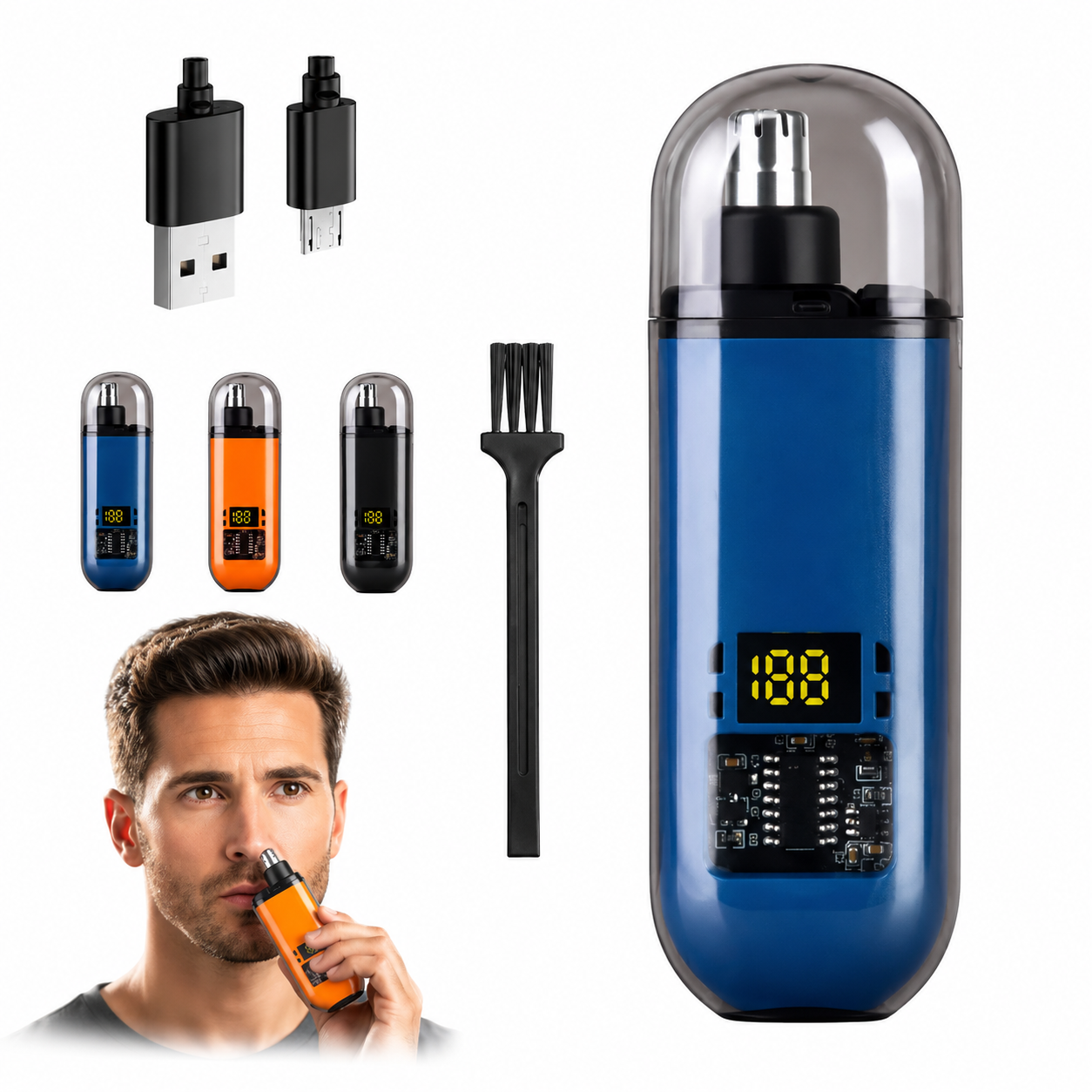 Rechargeable Electric Nose Hair Trimmer for Men & Women