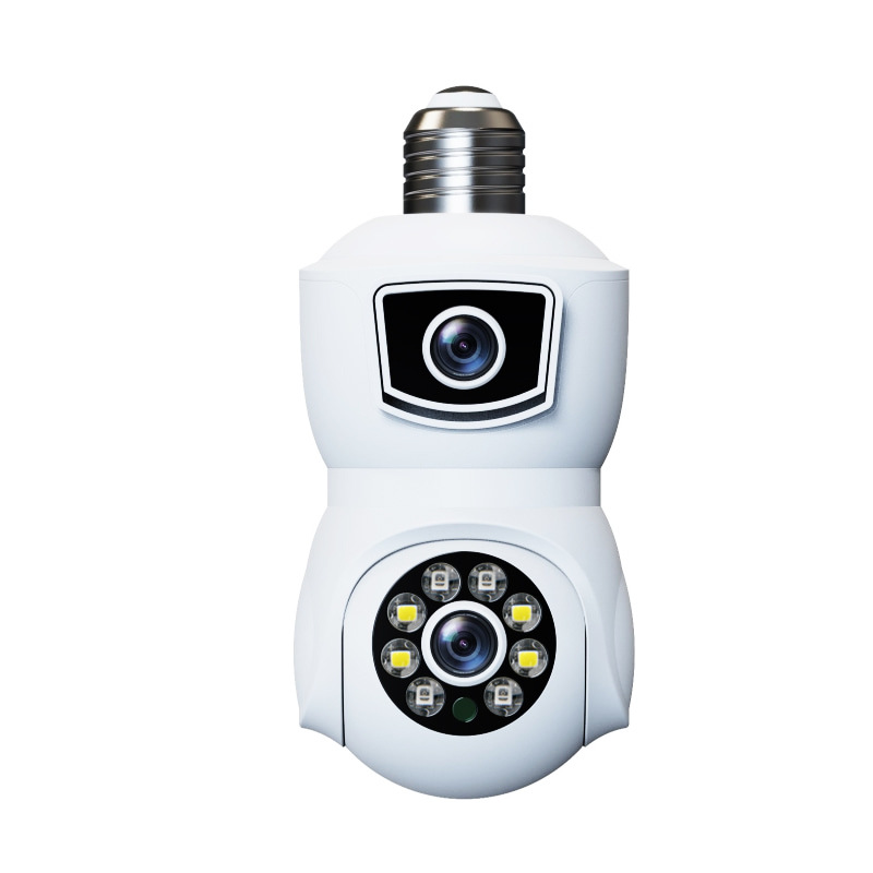 V380 E9 Dual Lens Bulb PTZ IP Camera