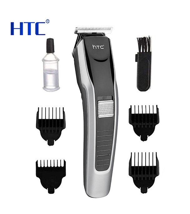Original HTC AT-538 Rechargeable Hair & Beard Trimmer for Men | Cordless Grooming Kit with 4 Guide Combs